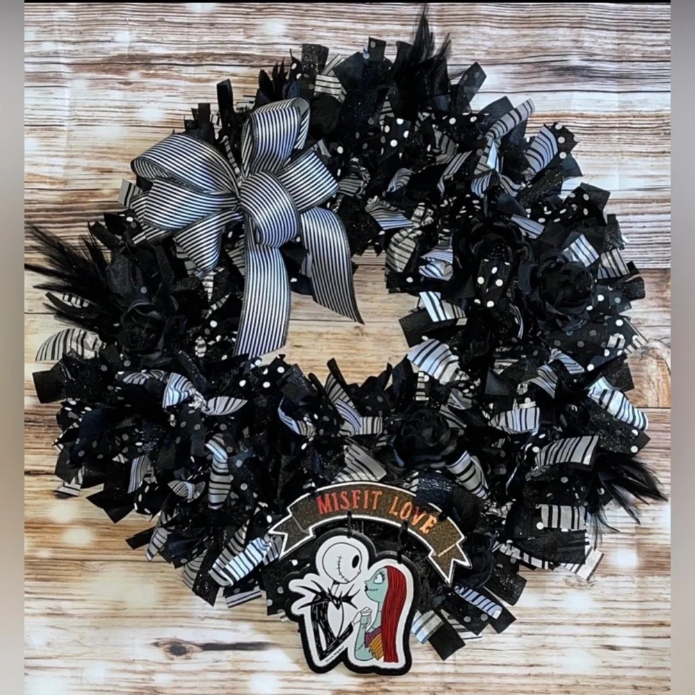 The Nightmare Before Christmas Inspired Wreath